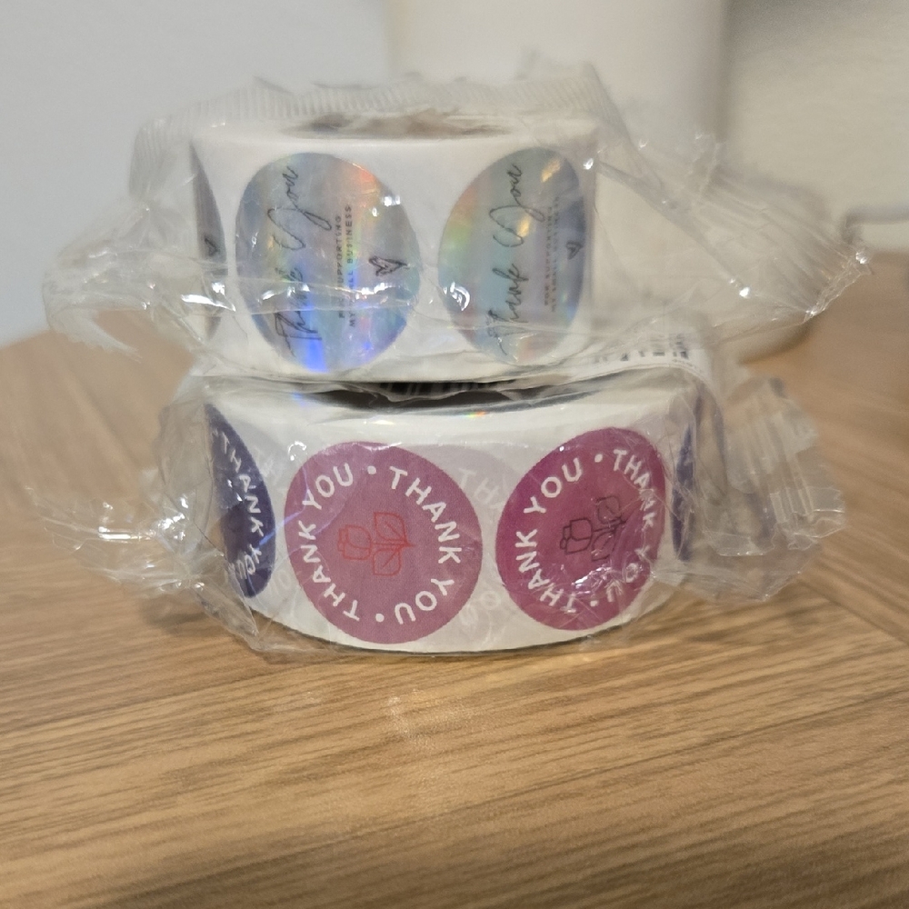 One Inch Thank You Stickers NWT